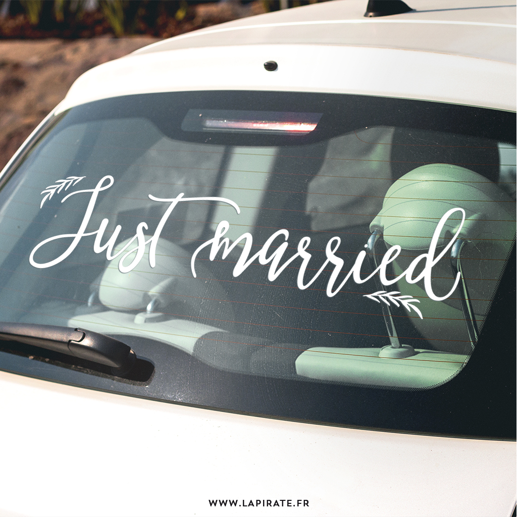 stickers just married personnalisés