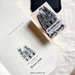Tampon ex-libris Notre-Dame de Paris personnalisé, ex-libris Paris original - idée cadeau originale - La Pirate